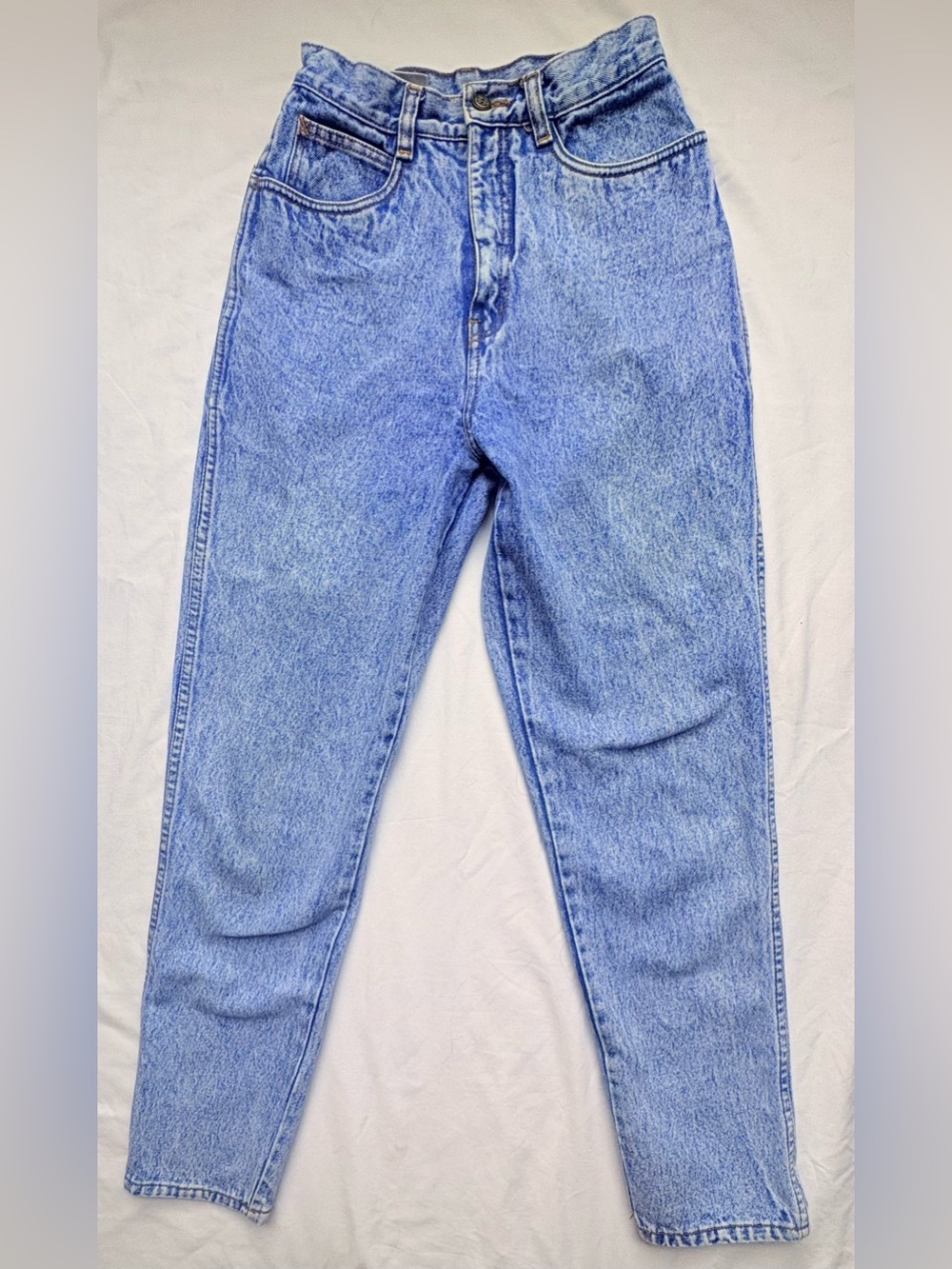 Vintage Bill Blass Women’s Size 6 Blue Acid Wash High Rise Tapered Jeans Zip Fly